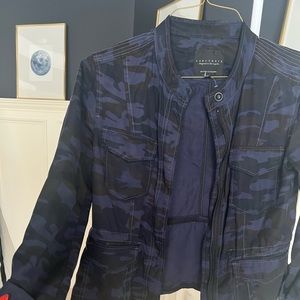 Sanctuary Navy Blue Camo lightweight jacket / blazer